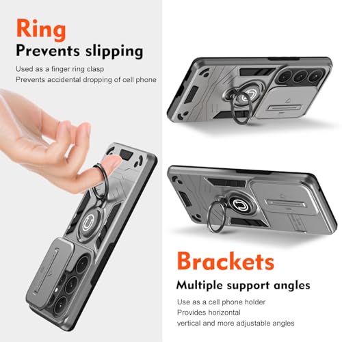 Coque Samsung S25 Ultra avec béquille et cache caméra