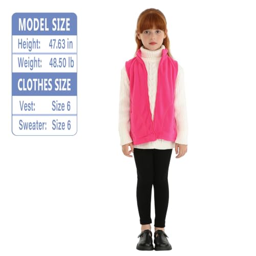 Image of LittleSpring Boys Girls Fleece Vest Sleeveless Jacket Full-Zip Fall Winter Warm Outerwear