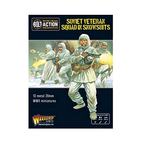 Soviet Veteran Squad in Snowsuits Bolt Action pour vos soirées de jeu de société historique