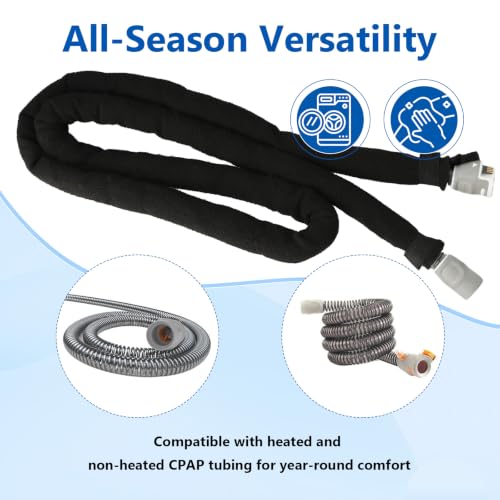 Image of 6.4ft CPAP Hose Cover for ResMed AirSense 11 10 ClimatelineAir Heated Tube | Fits ResMed AirSense 11 /10 /S9, AirCurve10 & ClimateLineAir tubing; anti-condensation, noise & pet scratch resistant, washable