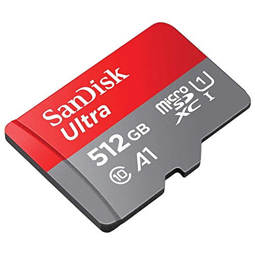 Image of SanDisk 512GB Ultra MicroSDXC UHS-I Memory Card - 100MB /s, C10, U1, Full HD, A1, Micro SD Card - SDSQUAR-512G-GN6MN