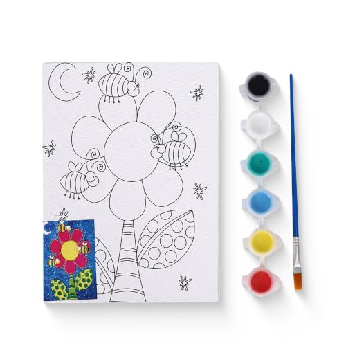 Image of Neomate Canvas Painting Kit for Kids | DIY Painting Set with 1 Printed Canvas, 6 Acrylic Paint Pots & Brush | Art and Craft Kit, Paint Kit for Kids, Birthday Gift, Return Gift, Creative Activity Set