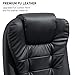 Blisswood Executive Office Chair For Home, 2 Point Massage Office Chair With Footrest & Lumbar Support, Recliner Computer Desk Chair, Ergonomic Swivel Gaming Chair Black For Home Office