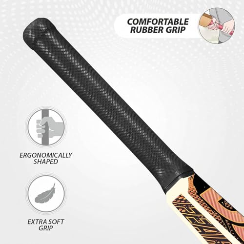 Image of DSC Phoenix Plastic Cricket Bat with PVC Ball - Ideal for Tennis and Gully /Turf Cricket Bat for Kids, Color - White, Size - 4 (6-8 Yrs)