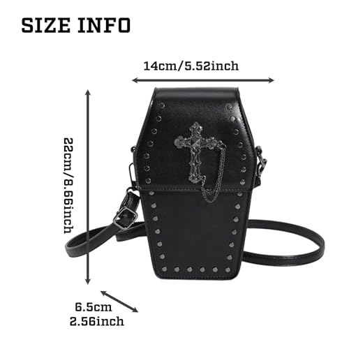 Lotustar Halloween Purse Coffin Purses Clutch Shoulder Bag Party Small Crossbody Bag Spooky Goth Horror Cute Wallet thumb #4