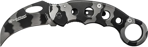 Smith & Wesson ExtremeOps CK32C - Cuchillo plegable Karambit de 8 pulgadas con hoja de pico de halcón de 3 pulgadas y mango de acero inoxidable para disponible en Yaxa Colombia