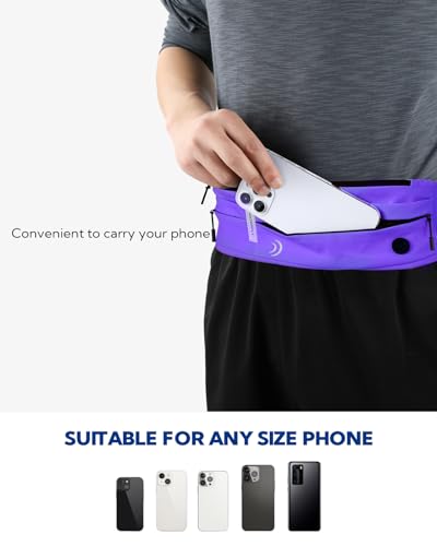 Image of WATERFLY Running Belt Fanny Pack: Runner Marathon Jogging Waist Pack Sport Workout Exercise Fitness Phone Holder Belt for Men Women Jogger Slim Waistband