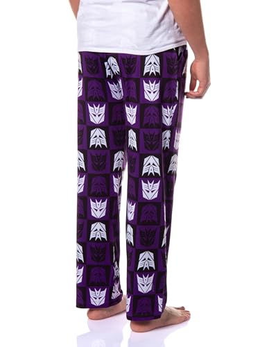 Transformers Mens Decepticon Logo Emblem Megatron Tile Print Lounge Sleep Pajama Pants Sleepwear4
