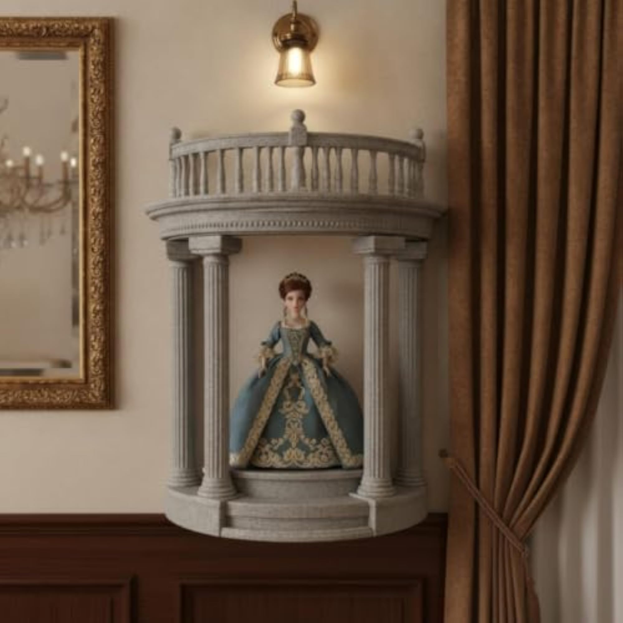 Marble-Like Roman Column Pedestal Display Stand