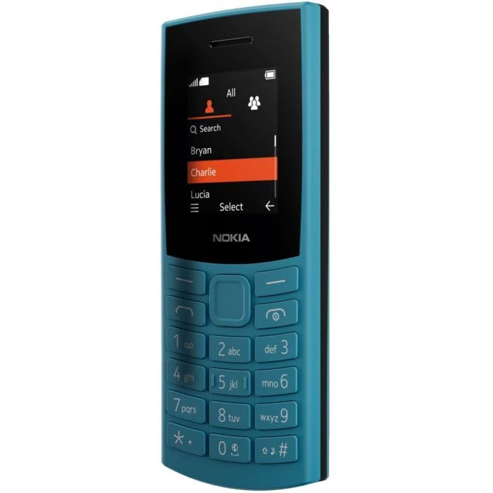 Nokia 105 4G double SIM (2023) téléphone portable, bleu océan