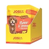 JosiDog Mini Beef & Veggies in Sauce (24 x 100 g) | Adult | Premium Nassfutter für kleine Rassen | Mit feinem Rind und vitaminreichem Gemüse in Sauce | Ohne Konservierungsmittel | 24er Pack