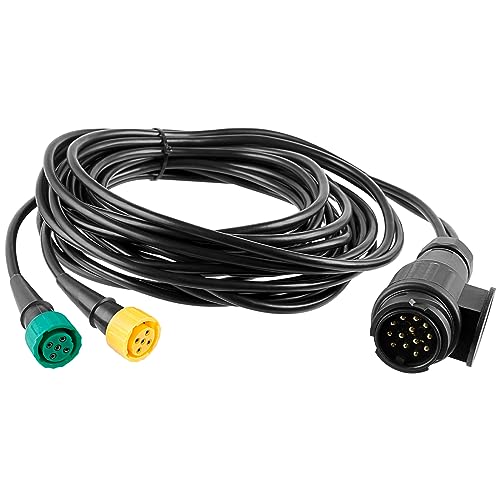 AOHEWEI Anhängerkabel 5m Stecker 13-polig und 2x Stecker 5-polig Kabelbaum mit Bajonettstecker für Anhängerbeleuchtung Rückleuchten