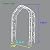 Metal Garden Arch 98.4" H Garden Arbor Trellis Climbing Plants Support Rose Arch Outdoor Lawn Wedding Party Events Archway Off White