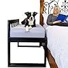 Dog Bed Frame – Wooden Raised Dog Bed Frame ONLY, Human-Style Freestanding Pet Bedside Cosleeper for Dogs & Cats, Wood Bunk Bassinet for Small, Medium & Large Breeds (High Profile)