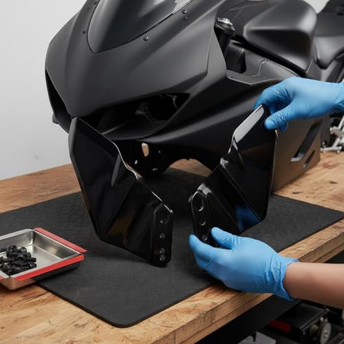 Spoiler de carénage aérodynamique avec accessoires plastique noir mat - 5