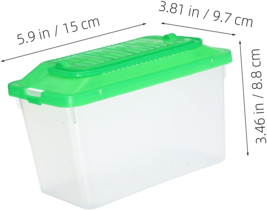 2pcs Portable Reptile Travel Case Critter Keeper for Bearded Dragons Turtles Small Pets Handheld Container Lid for Easy Maintenance and Safe Transport image 2