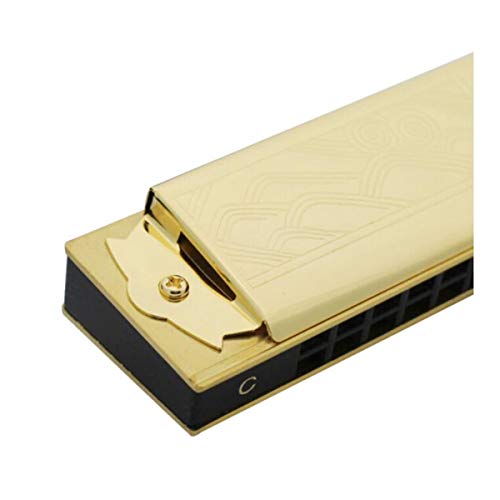 KMDSM Harmonica, Collection originale Niveau, 21 trous Harmonica d’or Polyphony, Major, C Tune (Color : Gold) - Les Beatles, Paul McCartney, John Lennon, RIngo Starr, George Harrison KMDSM Harmonica, Collection originale Niveau, 21 trous Harmonica d'or Polyphony, Major, C Tune (Color : Gold) – Image 4