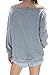 Remidoo Womens Off The Shoulder Sweatshirt Drop Shoulder Oversized Long Sleeve Pullover Top Grey Large