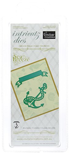 Couture Creations  Brisa del mar Intricutz Die  Tied Anchor & Pancarta, Negro