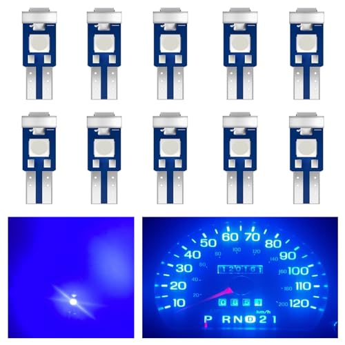 MONNSS T5 LED Bulbs 74 73 37 2721 LED Bulb Canbus Error Free for Auto Car Dashboard Dash Instrument Panel Gauge Cluster Indicator Lights Lamp Blue