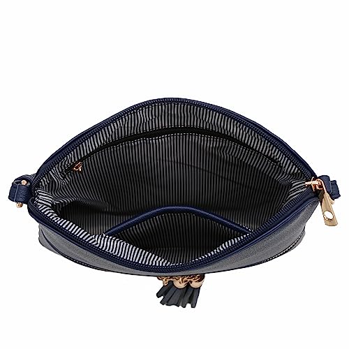 Image of DELUXITY Lightweight Medium Crossbody Bag with Tassel