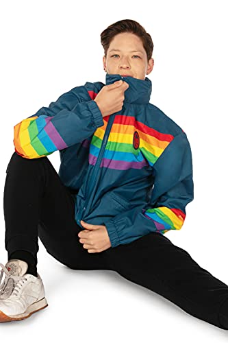 Image of Tipsy Elves Windbreaker Jackets - Retro 80's & 90's Hooded Windbreaker Jacket
