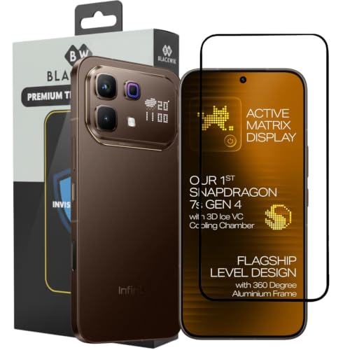 Image of Blackwik Tempered Glass Screen Protector for Infinix Note 60 Pro with Edge-To-Edge Protector Coverage | Easy Installation Kit (Black)
