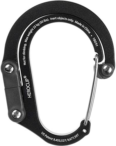 HEROCLIP Carabiner Clip and Hook (Small) | for Purse, Stroller, and Backpack