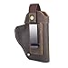 IWB/OWB Leather Holster for Glock 17/19/23/26/42/43X, Taurus G2/G2C/G3C, Concealed Carry Gun Holster Fits Sig P365 P320 Springfield M&P 9mm Shield Universal Leather Gun Holster for Most Size Pistols