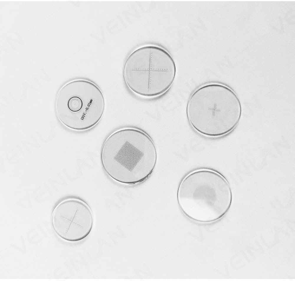 Okularmikrometer for genaue mikroskopische Messungen – for metallografische Analyse 1 Stück(25mm//0.1mm//0-16mm Single)