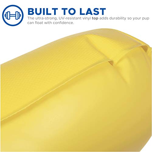 Paws Aboard Doggy Lazy Raft, Puncture Resistant Vinyl Dog Float, Perfect for The Lake, Pool, River & Boat – Small (30” x 23”)