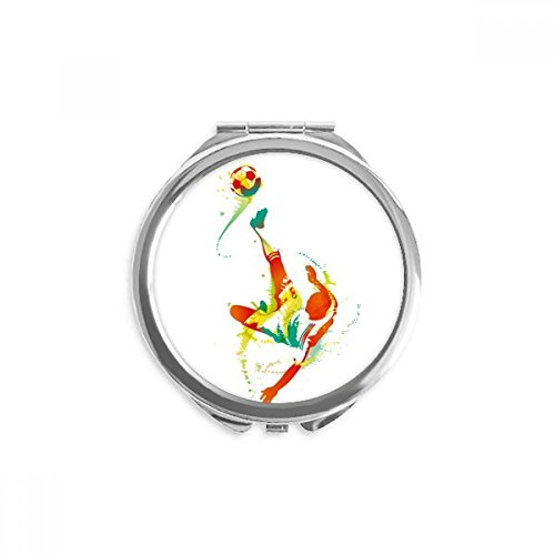 Miroir rond maquillage portable football pour corriger son teint partout