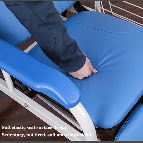 Leather Phlebotomy Chair with Armrests, Fully Reclining Medical Blood Draw Chair, Durable Steel Frame for Waiting Room, Comfortable Reception Chair with Footrest