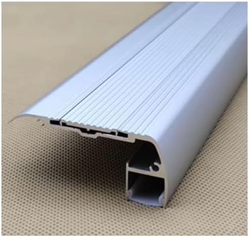 LED Stair Nosing Edging Trim - Anti-Slip Aluminum Step Edge Light for Tiles - 20 Pack, Silver, 56” Length - Enhance Safety & Style in Stair Lighting