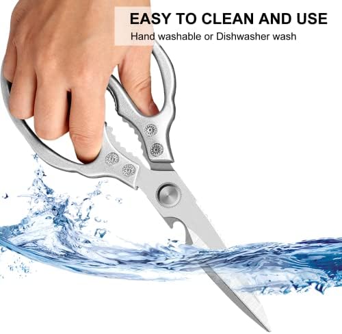 NileHome Kitchen Scissors, Scissors All Purpose, Scissors Heavy Duty for Kitchen Food Scissors, Non-Slip Stainless Steel Sharp Meat Scissors for Cooking Scissors Kitchen Sheers