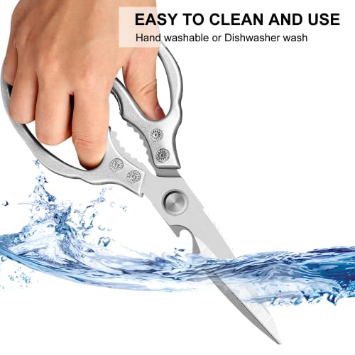 Nilehome Kitchen Scissors, Scissors All Purpose, Scissors Heavy Duty For Kitchen Food Scissors, Non-Slip Stainless Steel Sharp Meat Scissors For Kitchen Sheers Cooking Scissors #TOP6
