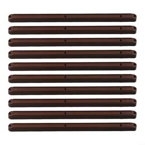 Juego de 10 guías de plástico para cajones para una funcionalidad suave de cajón (marrón-298 mm)