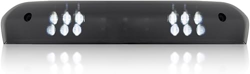 Miniatura 3 de RECON - Compatible con RAM 1500 2002-2008 y RAM 25003500 2003-2009 - Kit de 3 luz de freno LED ahumada con luces de carga blancas en lente ahumada