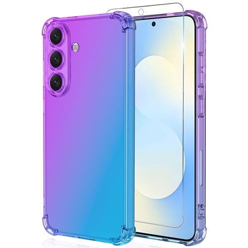 Coque Galaxy S26 FE antichoc violette dégradée pour femme avec protection écran TPU
