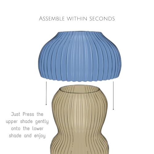 Image of Haydn Frosted Dome Mushroom Bio-Plastic Table Lamp - Warm LED Bedside Night Lamp for Bedroom & Study, Soft Ambient Decor Light for Home, Elegant Minimal Design (LED Included)