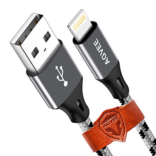 50% Off Discount AGVEE [4 Pack 3ft] for iPhone Charging Cable, Reinforced End Tip, Braided Fast OEM USB Charger Wire Data Lightning Cord for iPhone 11 10 8 7 6S 6, iPad iPod iOS Case Friendly, Gray
