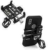 Bike & Motorcycle Phone Mount Aluminium Bicycle Handlebar Phone Holder with Action Camera Mount...