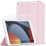 [ipad 第9世代 ケース ガラスフィルム セット]CACOE ipad ケース 10.2インチ 第9/8/7世代通用 (2021/2020/2019モデル) あいばっど カバー ライトピンク