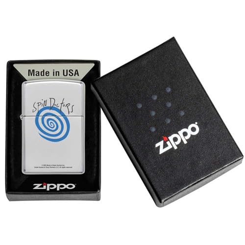 Encendedor Zippo Spin Doctors en cromo cepillado miniatura 2