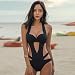LATH.PIN - Traje de baño de mujer entero negro - Bikini sexy...