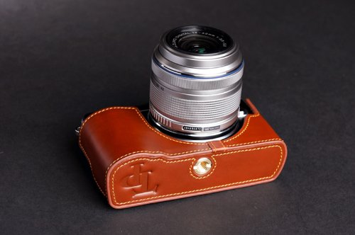 Demi camera case Olympus Epm2 cuir véritable pour éviter rayures