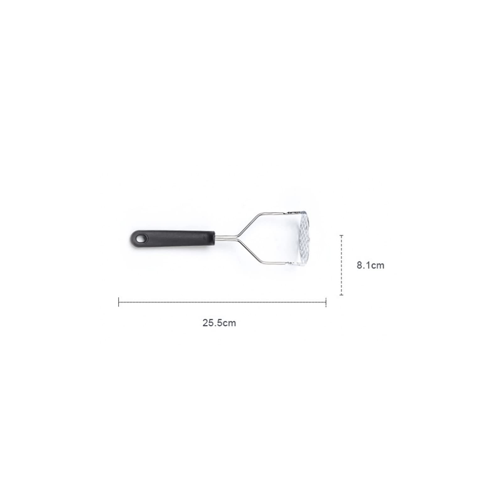 Kartoffelstampfer aus Edelstahl, manuelle Kartoffel-Knoblauchpresse, Kartoffelstampfer, Kartoffelbrecher, Obstmaschine, Küchenhelfer-Stampfer