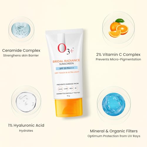 O3+ Bridal Radiance Sunscreen SPF 50 PA+++ 75g - Image 4
