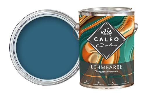 Caleo Color Lehmfarbe WALGESANG Blau, 0,15 Liter - ökologische Wandfarbe für Wohnzimmer und Co. - hoch deckend, tropffrei, geruchsneutral
