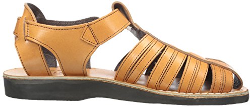 Barak - Leather Closed Toe Sandal - Tan #TOP5
